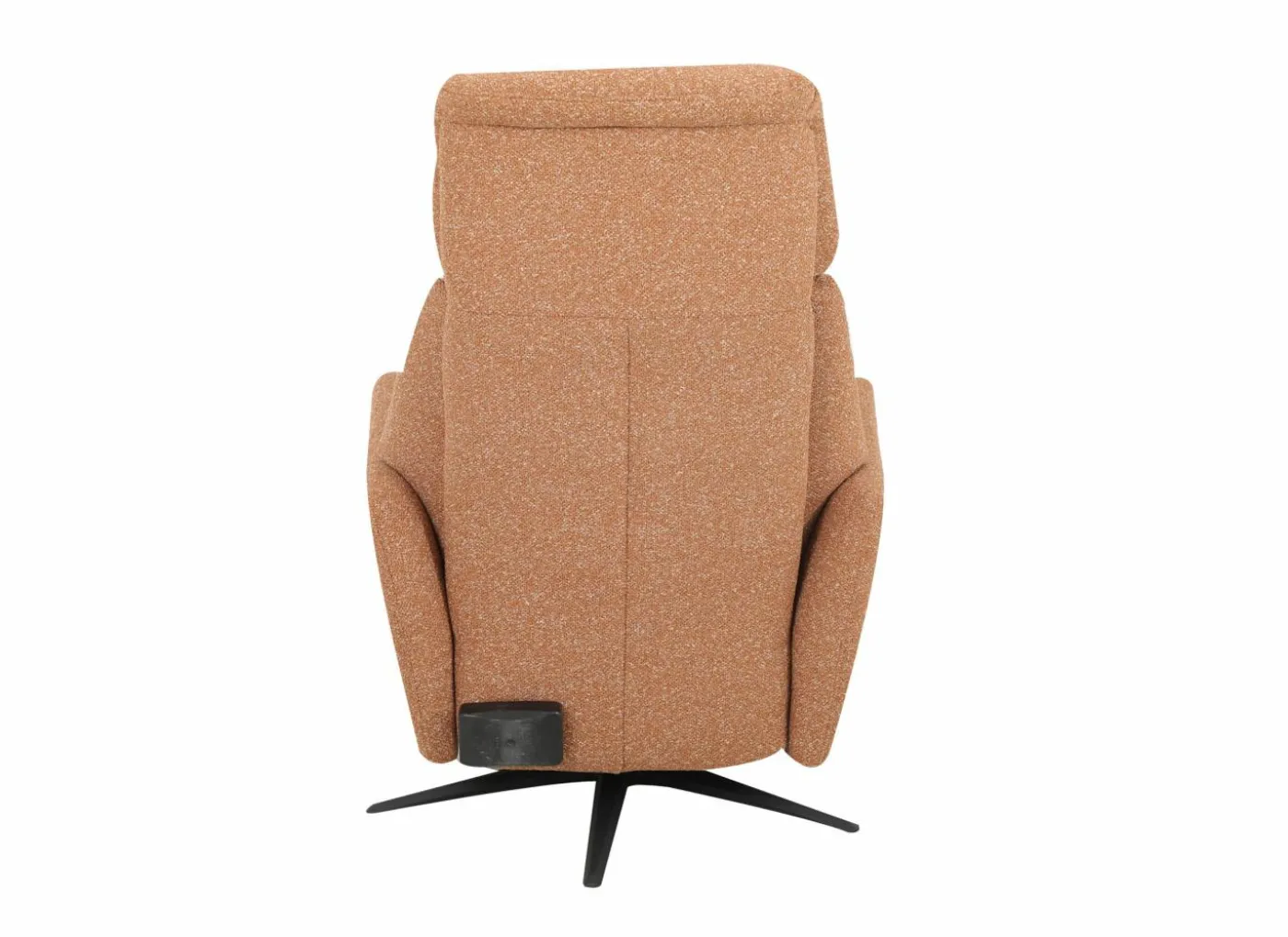 Relaxzetel Harp TVCHM elektrisch - stof - burnt orange met 2 motoren & massagefunctie