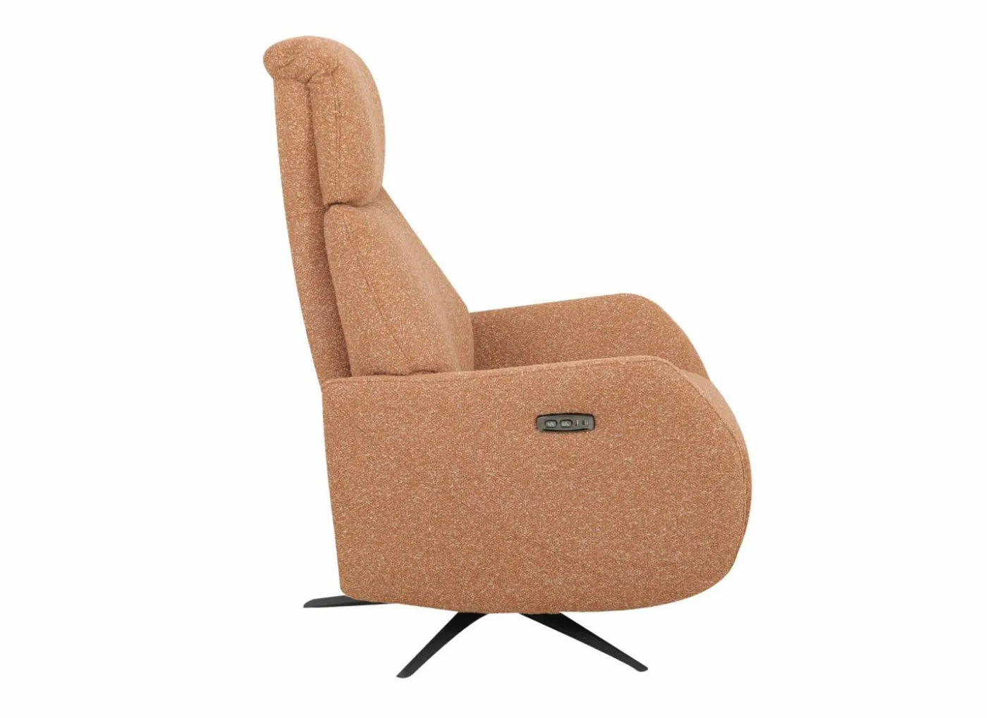 Relaxzetel Harp TVCHU elektrisch - stof - burnt orange met 2 motoren