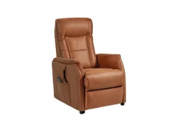 Relaxzetel Liam elektrisch - stof - cognac