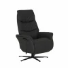 Relaxzetel 7051.76V+Z60 elektrisch - leder - zwart met medium zithoogte- en diepte en tilfunctie