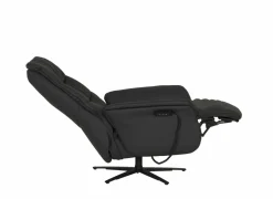 Relaxzetel 7051.76V+Z60 elektrisch - leder - zwart met medium zithoogte- en diepte en tilfunctie