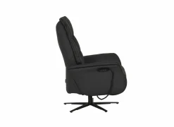 Relaxzetel 7051.76V+Z60 elektrisch - leder - zwart met medium zithoogte- en diepte en tilfunctie