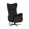 Relaxzetel 7589.22V+Z60 elektrisch - leder - zwart
