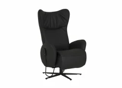 Relaxzetel 7589.22V+Z60 elektrisch - leder - zwart