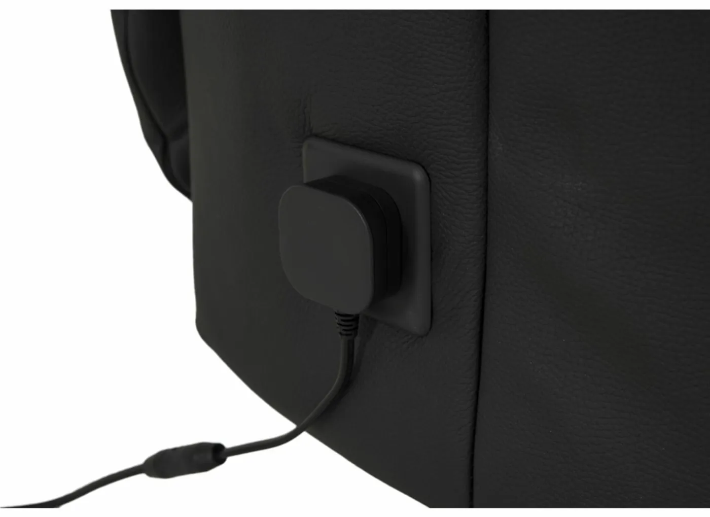 Relaxzetel 7589.22V+Z60 elektrisch - leder - zwart