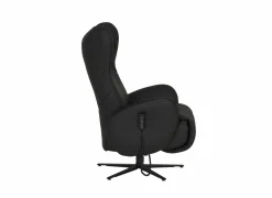 Relaxzetel 7589.22V+Z60 elektrisch - leder - zwart