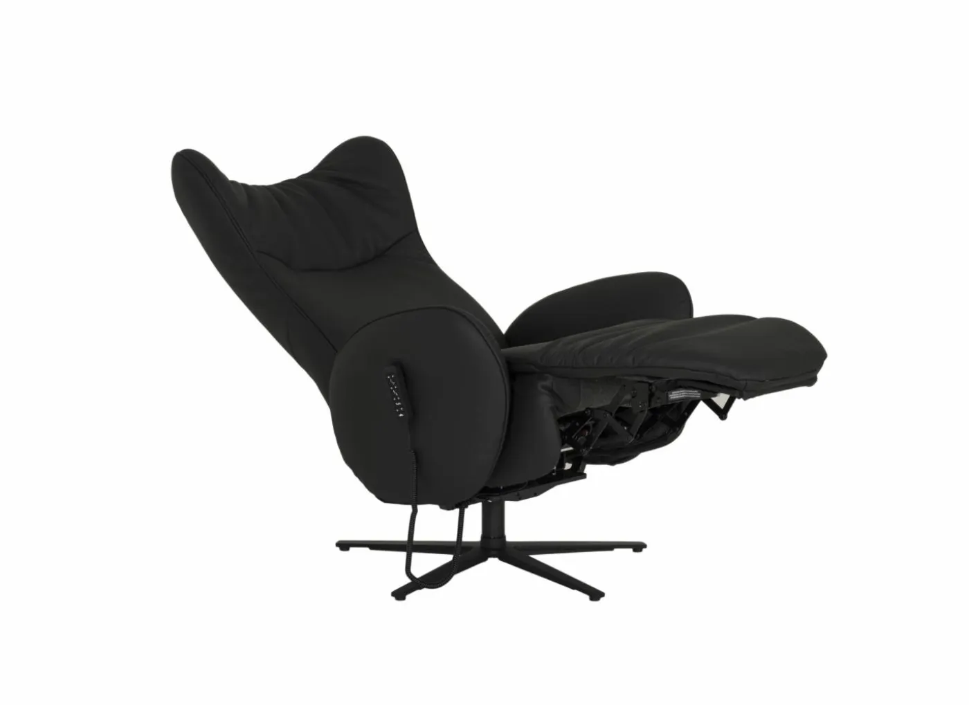 Relaxzetel 7589.22V+Z60 elektrisch - leder - zwart