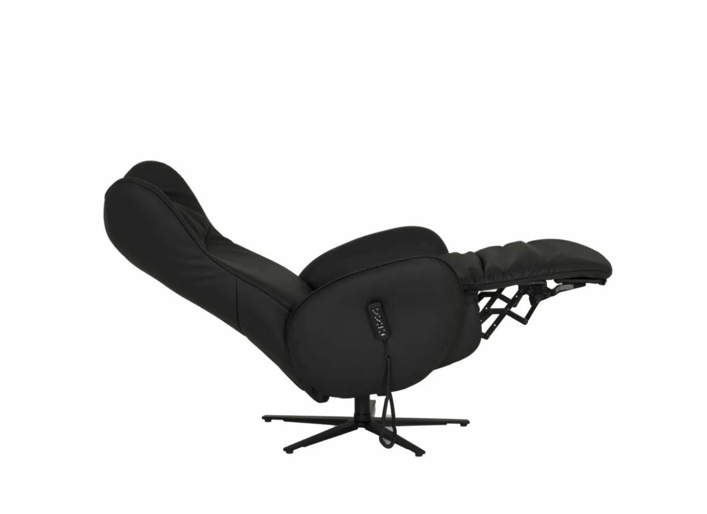 Relaxzetel 7589.22V+Z60 elektrisch - leder - zwart