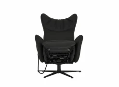 Relaxzetel 7589.22V+Z60 elektrisch - leder - zwart