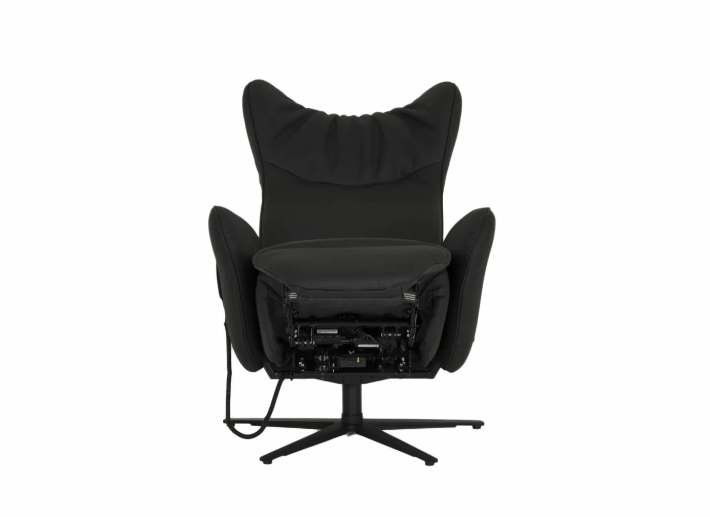 Relaxzetel 7589.22V+Z60 elektrisch - leder - zwart