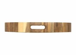 Rond dienblad Ø35cm - MDF & acacia - bruin