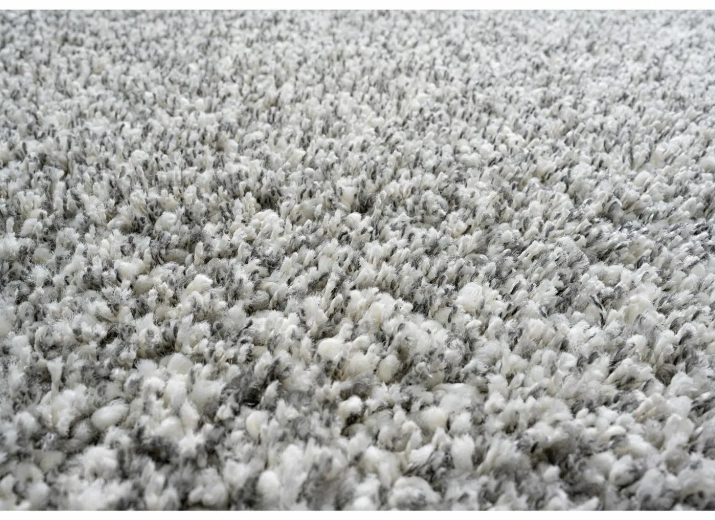 Rond tapijt Twister Ø200cm - polypropyleen - wit & zilver