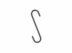 S Haak 15cm - ijzer - zwart