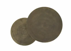 Salontafel Brass Ø75/Ø60cm - metaal - antique brass set van 2