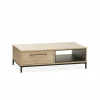 Salontafel Bridge 135x40cm - lamulux - fresh oak & old piano