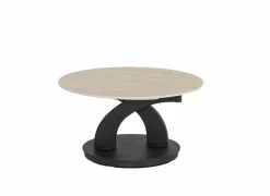 Salontafel Caldera 129/80x80x43,5cm - gesinterd steen - naturel