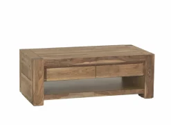 Salontafel Carbone 125x65cm - sheesham massief & Â decor - naturel