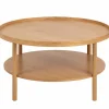 Salontafel Ø80cm - eik fineer - bruin