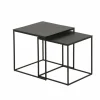 Salontafel Coltrane Ø40/Ø35cm - metaal - zwart set van 2