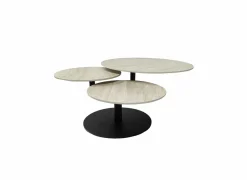 Salontafel Crater 122/80x46/41x36cm - MDF - beige