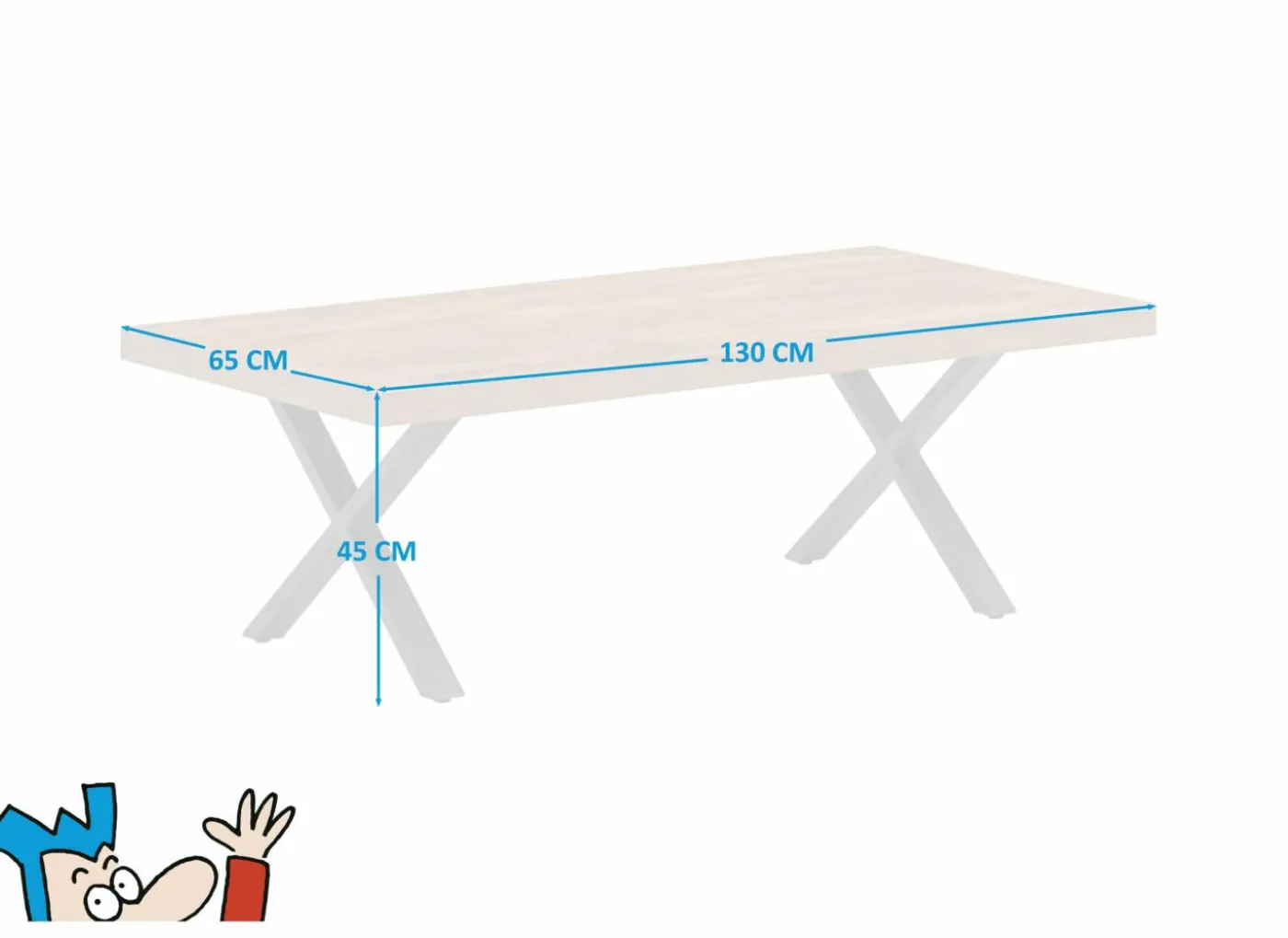 Salontafel Ensor 130x65cm - decor - acacia