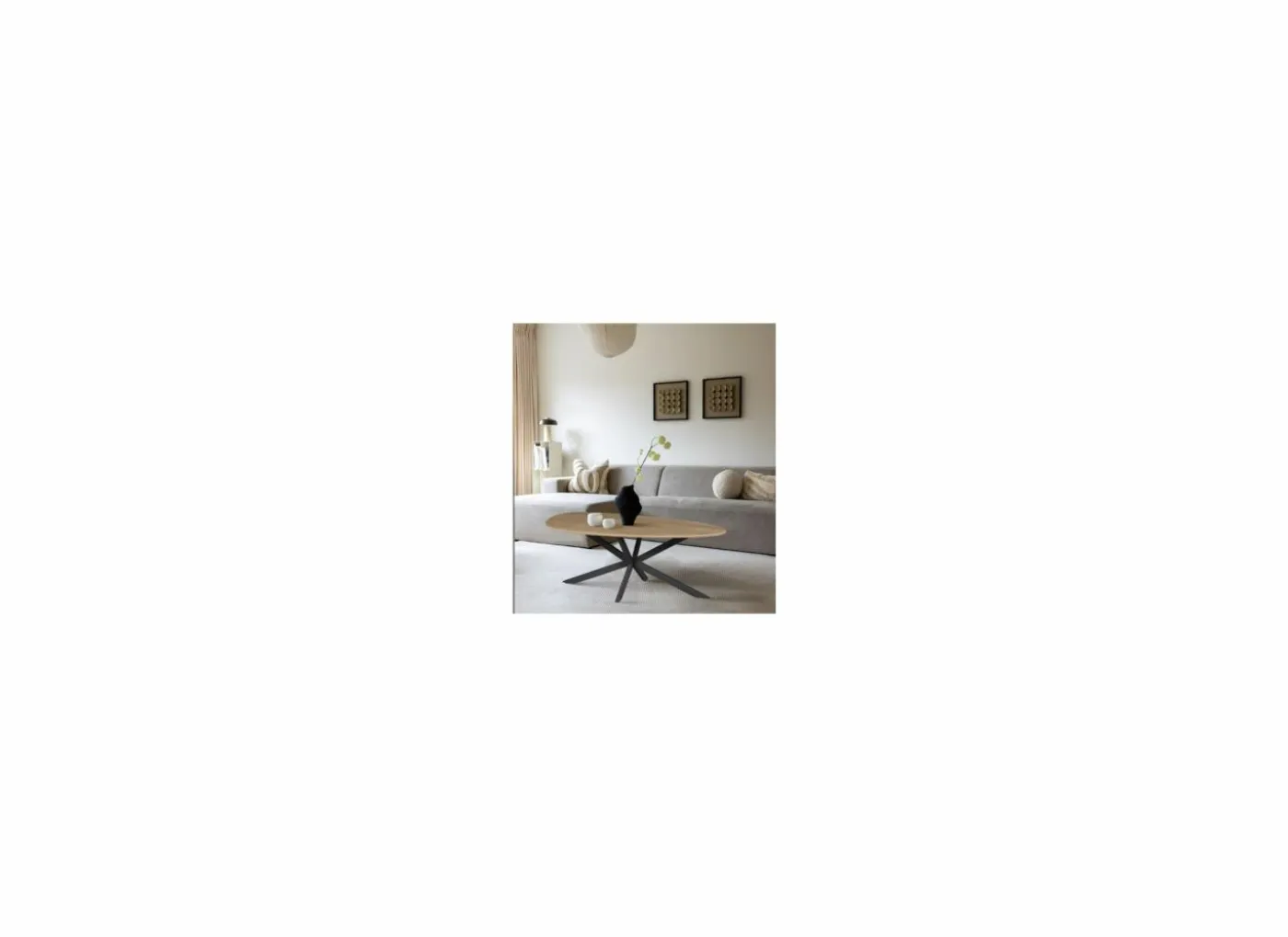 Salontafel Erynor 120x60cm - melamine - naturel