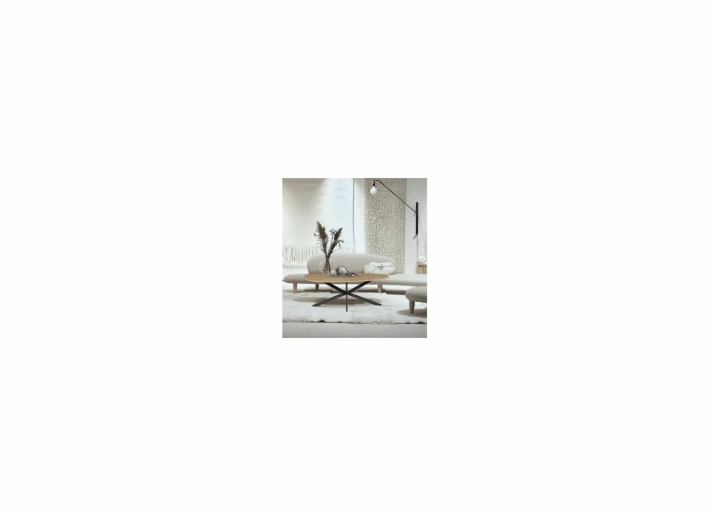 Salontafel Erynor 120x60cm - melamine - naturel