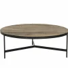 Salontafel Fuego Ø100cm - mango massief & metaal - naturel