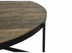 Salontafel Fuego Ø100cm - mango massief & metaal - naturel