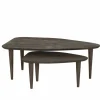 Salontafel Ginger 110x64/69x49cm - mango massief - naturel set van 2