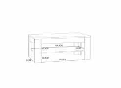 Salontafel Killarney  110x60x46cm - decor - mauvella oak