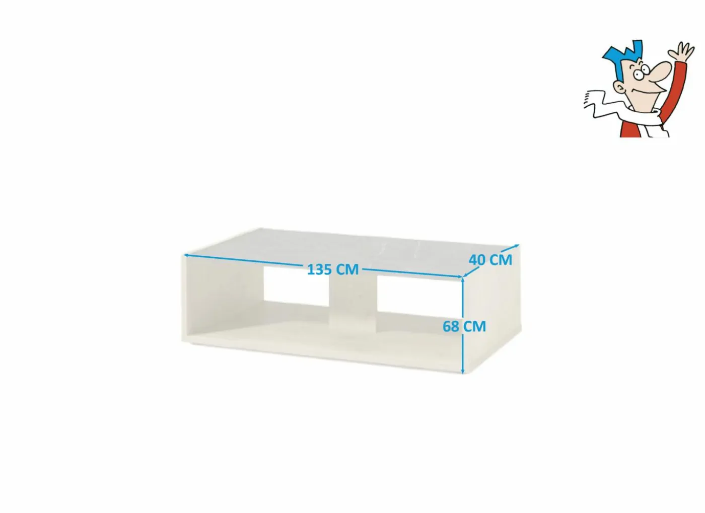 Salontafel Mambo 135x40cm - decor - herfst eik