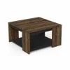 Salontafel Monaco 80x80cm - decor - saloon eik & zwart