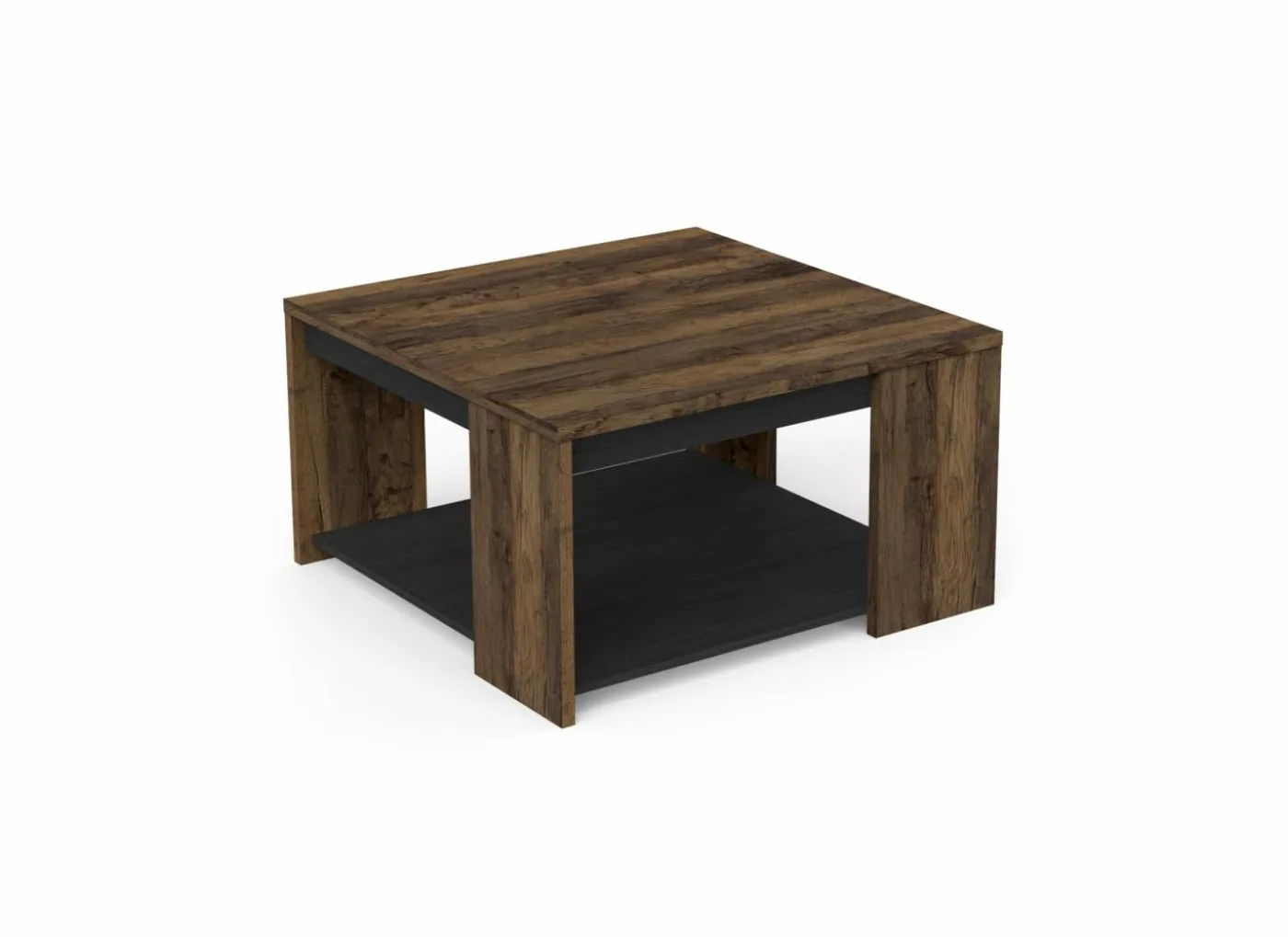 Salontafel Monaco 80x80cm - decor - saloon eik & zwart