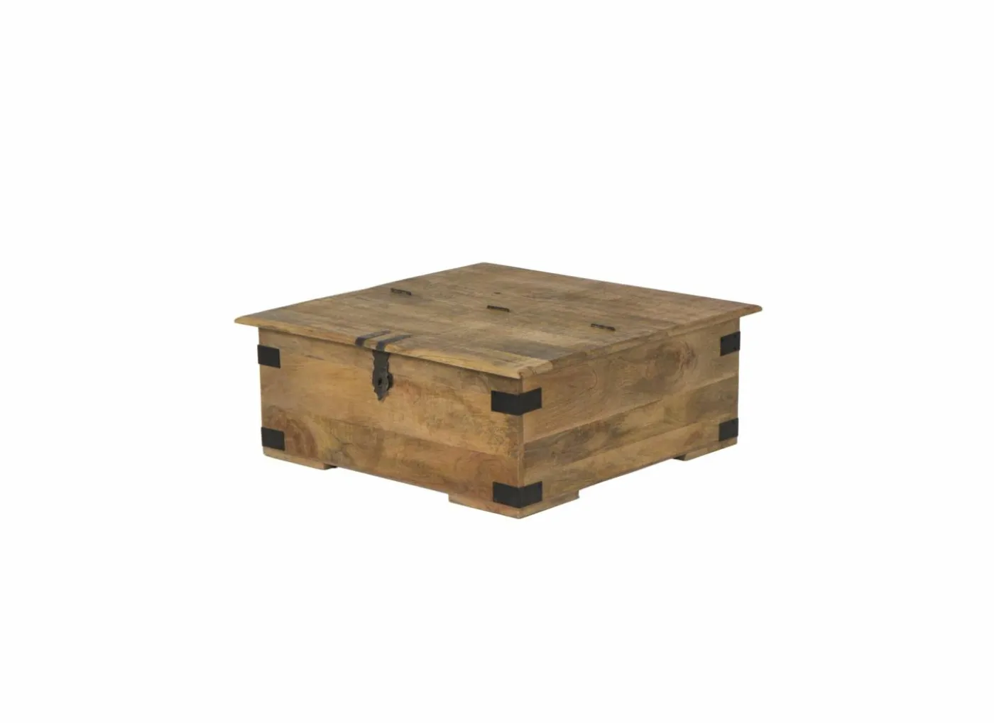 Salontafel Nueva 90x90cm - mango massief - naturel & zwart