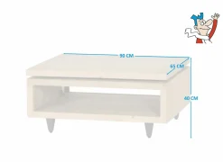 Salontafel Palacio 90x65cm - eik massief - naturel
