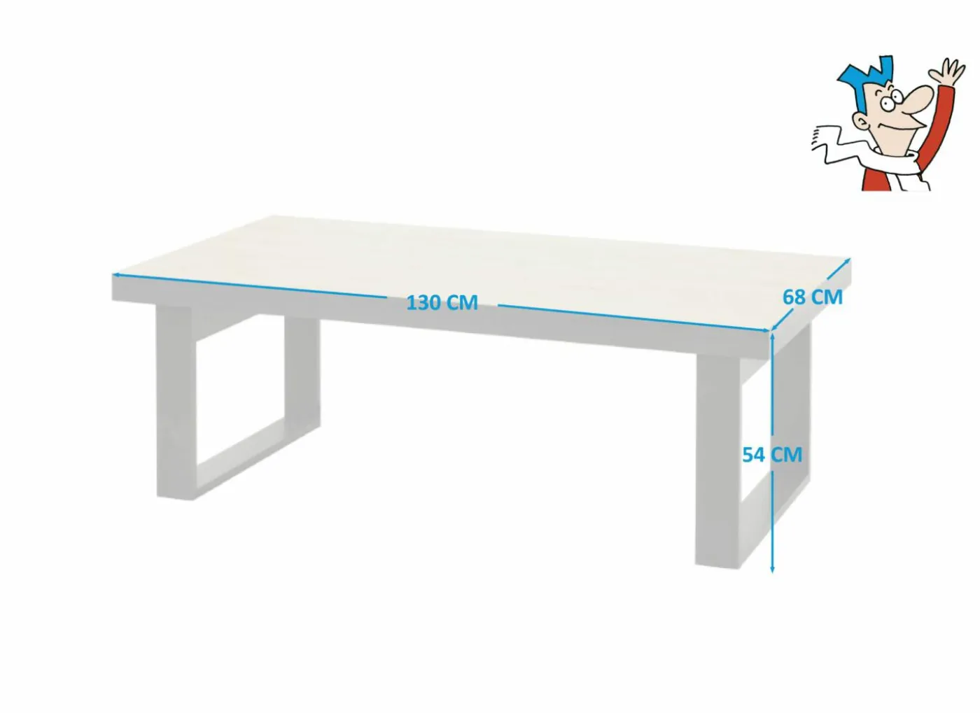 Salontafel Percy 130x68cm - decor - castella eik