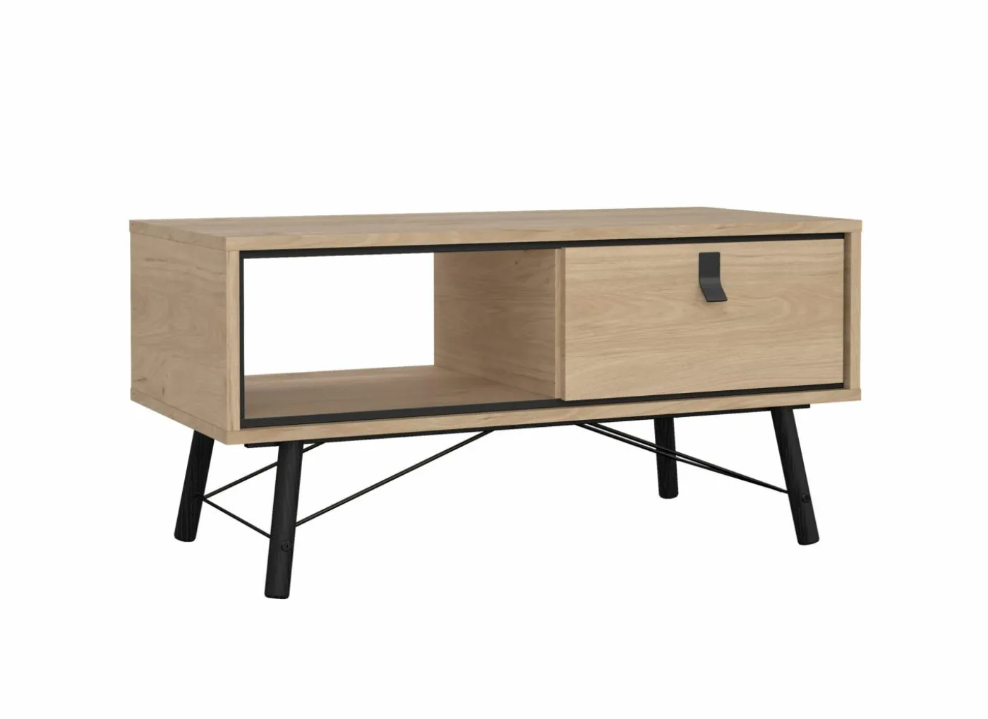 Salontafel Ry 102x49cm - decor - bruin & zwart