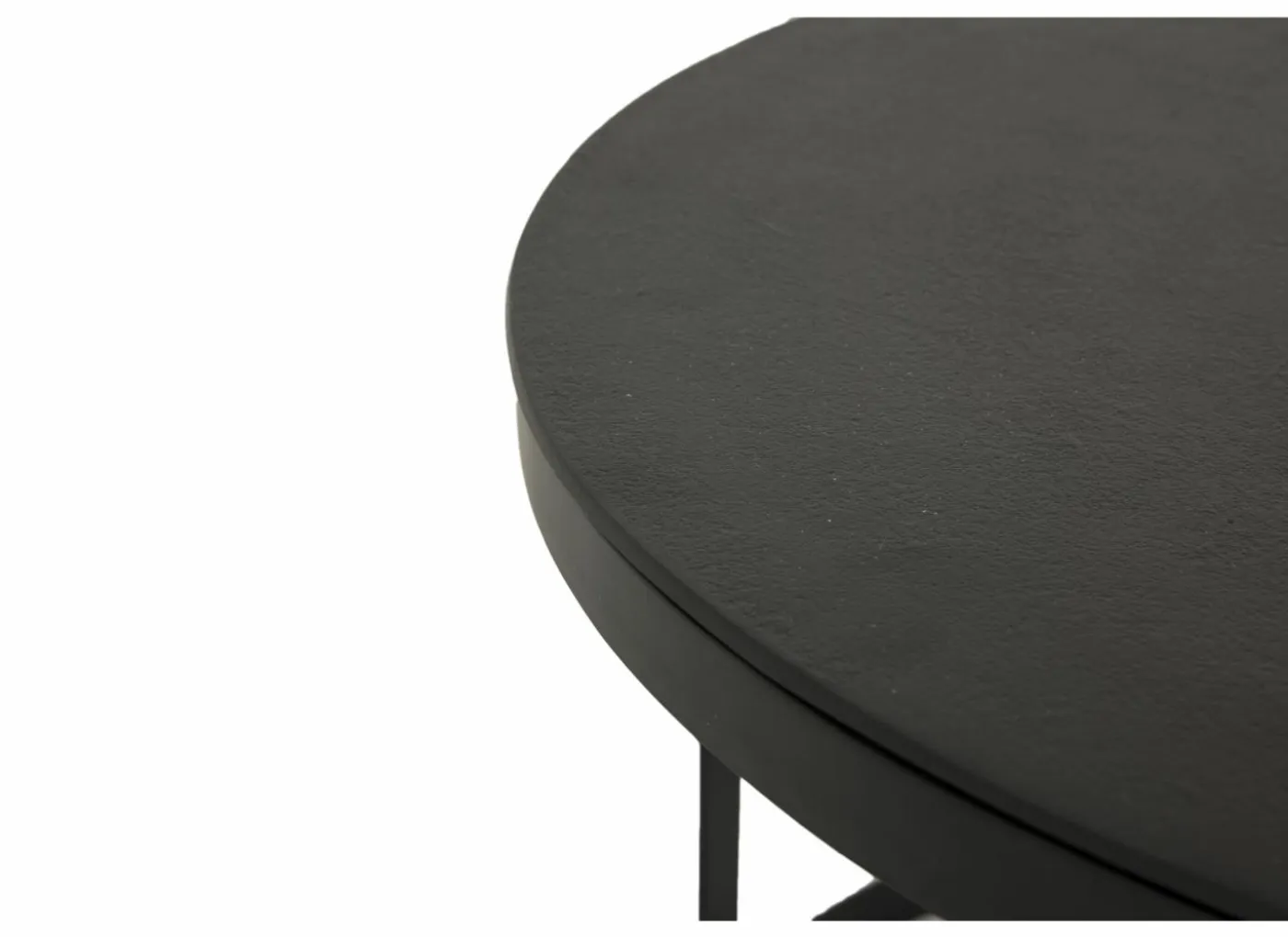 Salontafel Skudde Ø75/Ø60cm - metaal - zwart set van 2
