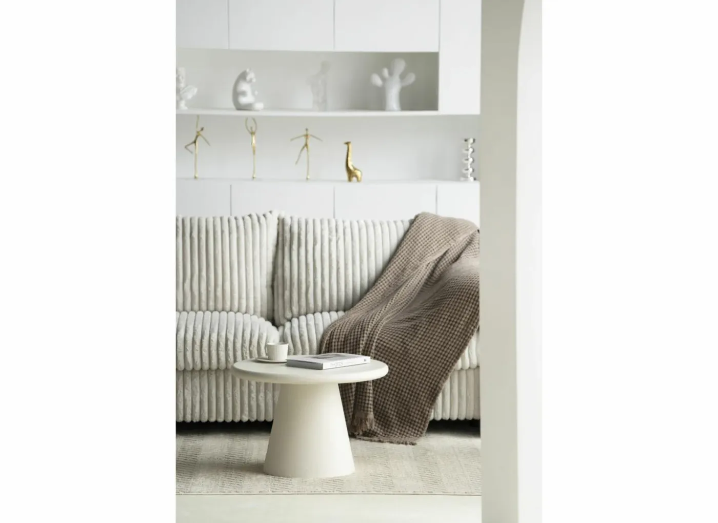 Salontafel SL2405 Ø60cm - cementex - wit