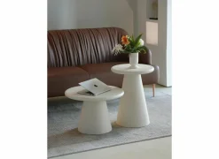 Salontafel SL2405 Ø60cm - cementex - wit