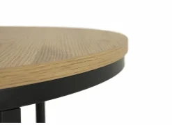 Salontafel Sunrise 80x35/60x32cm - MDF & melamine - eik set van 2