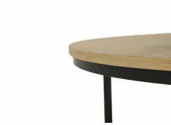 Salontafel Sunrise 80x35/60x32cm - MDF & melamine - eik set van 2