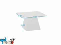 Salontafel Thalia 60x60cm - mango massief - zwart
