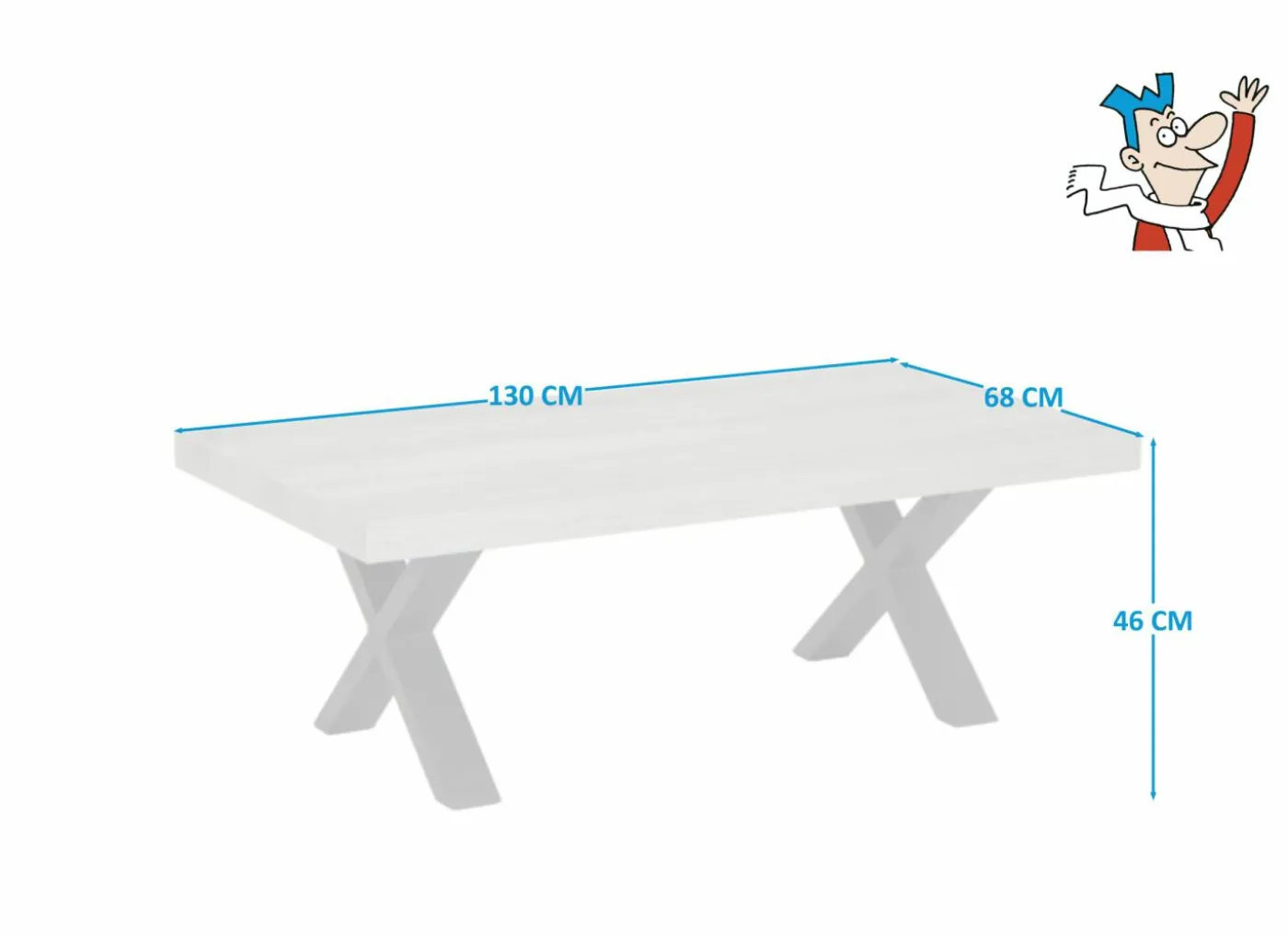 Salontafel 130x65cm - decor - dark forest