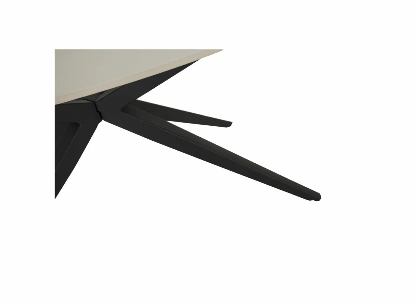 Salontafel 130x65cm - keramiek & metaal - wit