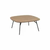 Salontafel 90x90cm - MDF/metaal - bruin