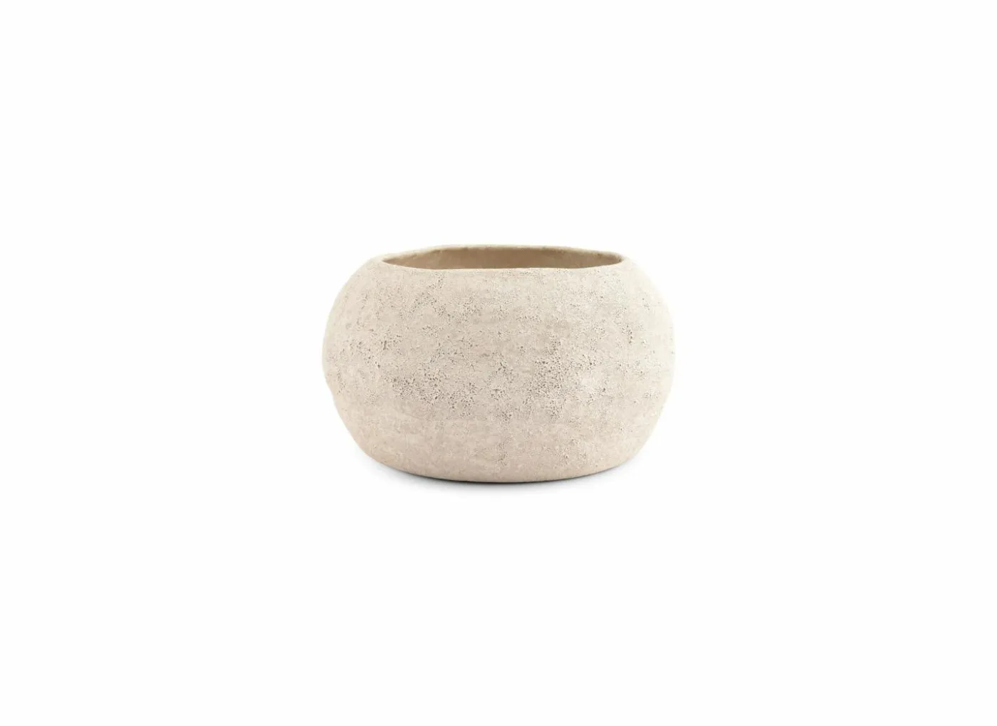 Schaal Cave Ø26cm stoneware beige