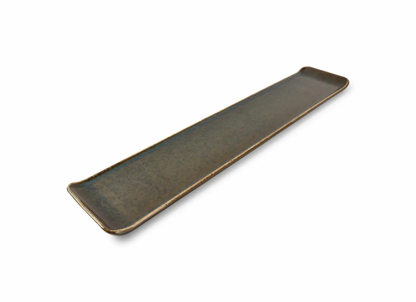 Schaal Cirro 46,5x9,5cm - porselein - groen