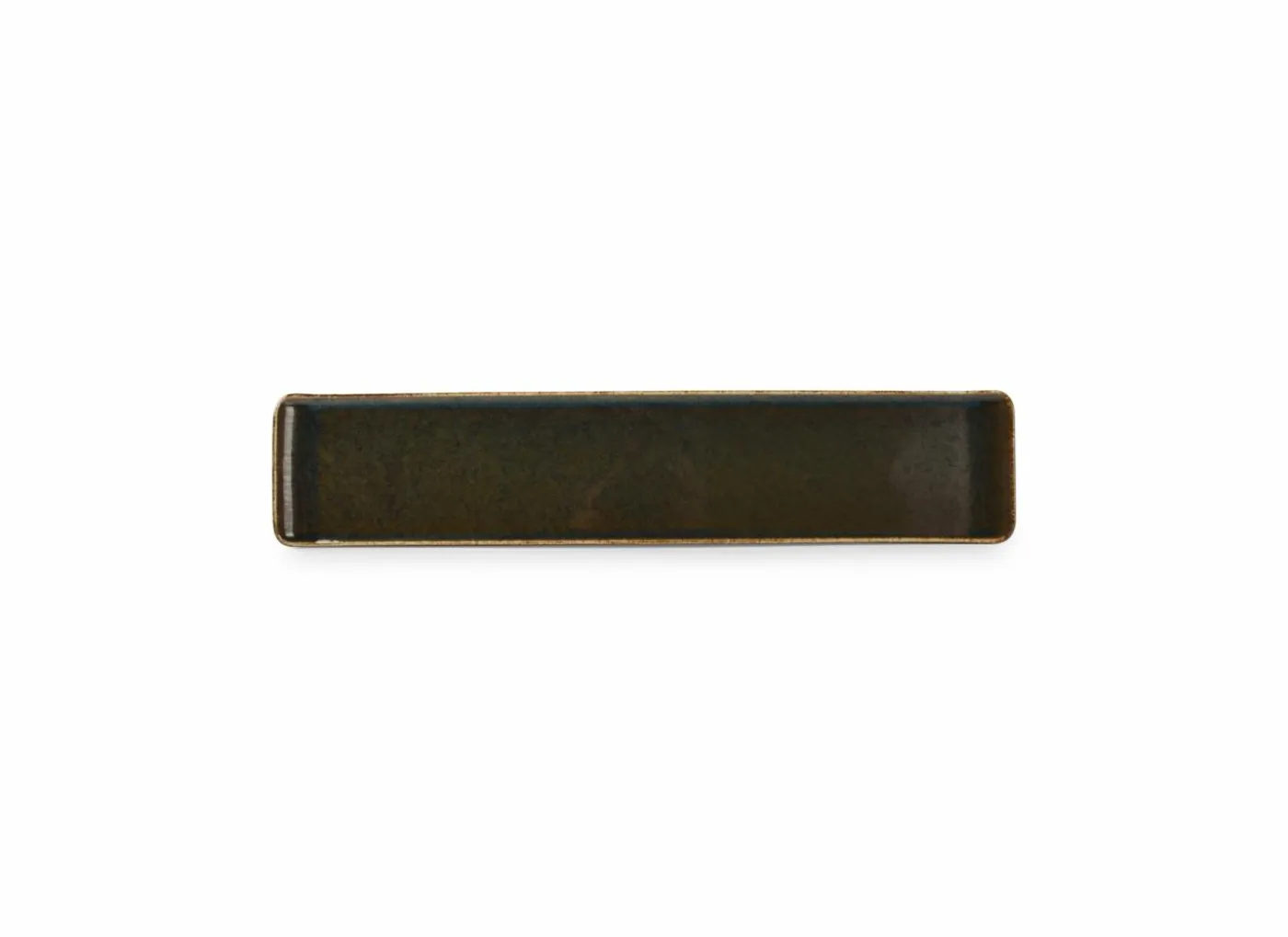 Schaal Cirro 46,5x9,5cm - porselein - groen